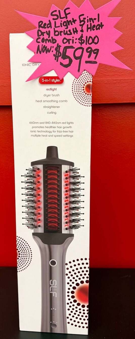 SLF Red Light 5-in-1 Ionic Dry Brush and Heat Comb